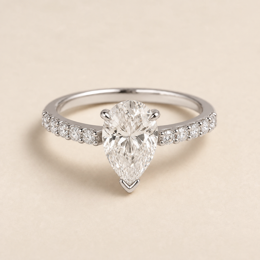 Seraphine engagement ring in White Gold — front view