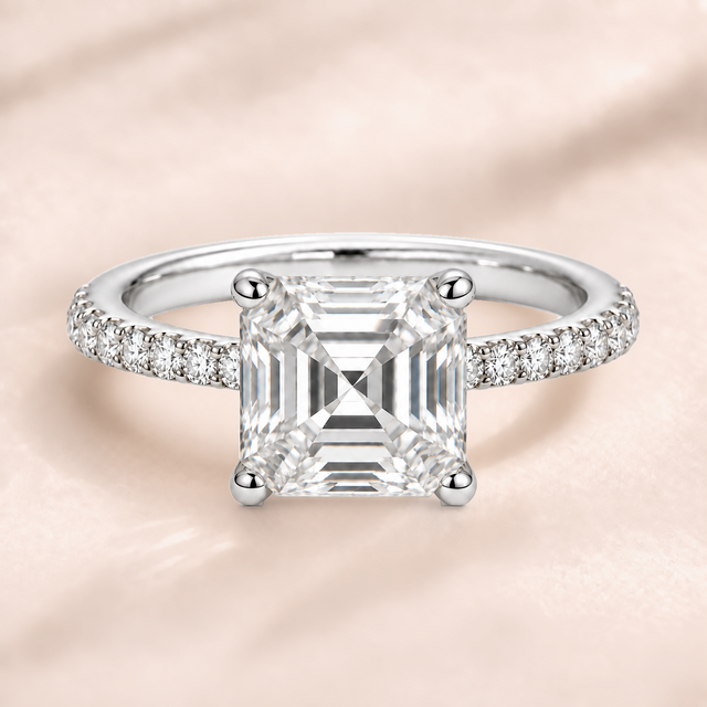 Asscher Diamond Band